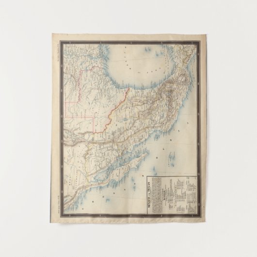 Tenture Carte du Mexique et du Texas (Devant)