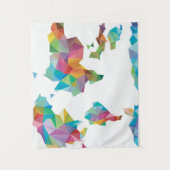 Tenture Carte du monde faite de formes géométriques (Devant)