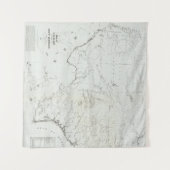 Tenture Carte du Texas et région du Nouveau Mexique (Devant (Horizontal))