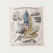 Tenture Carte géologique de l'Angleterre (Devant)