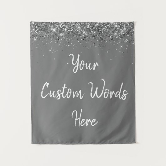 Tenture Carte Gray fond d'Anniversaire Photo Booth Grey (Devant)