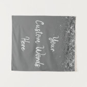 Tenture Carte Gray fond d'Anniversaire Photo Booth Grey (Devant (Horizontal))