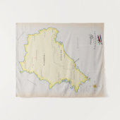 Tenture Carte illustrée de Borneo (Devant (Horizontal))