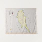 Tenture Carte illustrée de Chypre. (Devant (Horizontal))