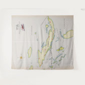 Tenture Carte illustrée de Cuba (Devant (Horizontal))
