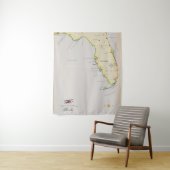 Tenture Carte illustrée de la Floride (En situation)