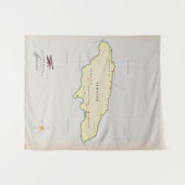 Tenture Carte illustrée de la Jamaïque. (Devant (Horizontal))