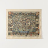 Tenture Carte imagée de Cambridge, Angleterre (Devant (Horizontal))