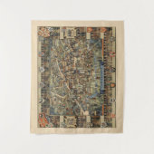 Tenture Carte imagée de Cambridge, Angleterre (Devant)