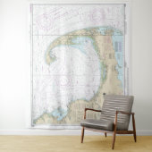 Tenture Carte marine de Cape Cod Bay 13246 (En situation)