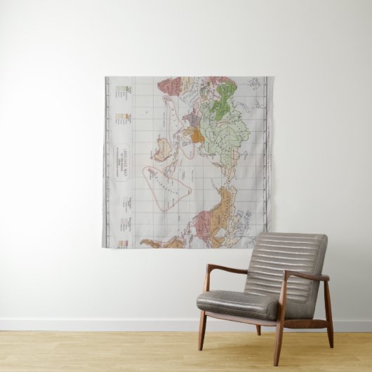 Tenture Carte montrant les langues du monde (En situation (horizontale))
