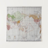 Tenture Carte montrant les langues du monde (Devant)
