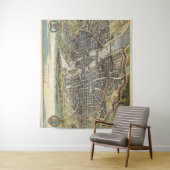 Tenture Carte Paris vintage (En situation)