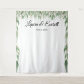 Tenture Carte photo Mariage Feuille verte (Devant)