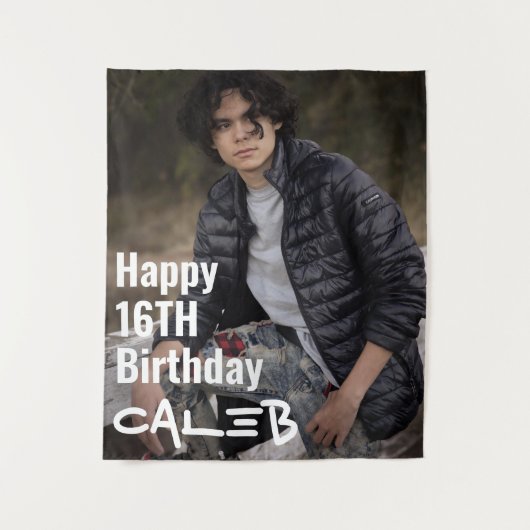 Tenture Carte photo personnalisée Fond d'écran (Devant)