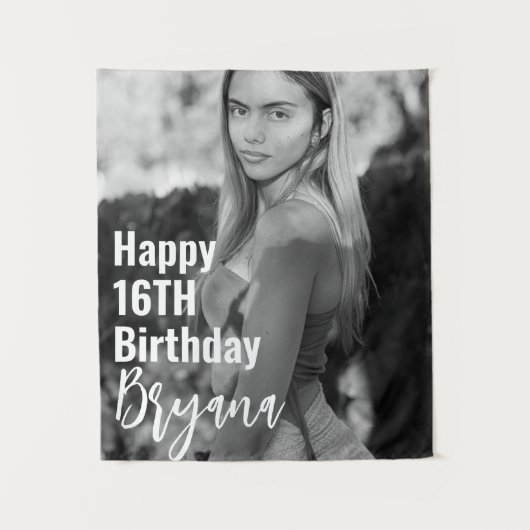 Tenture Carte photo personnalisée Fond d'écran (Devant)