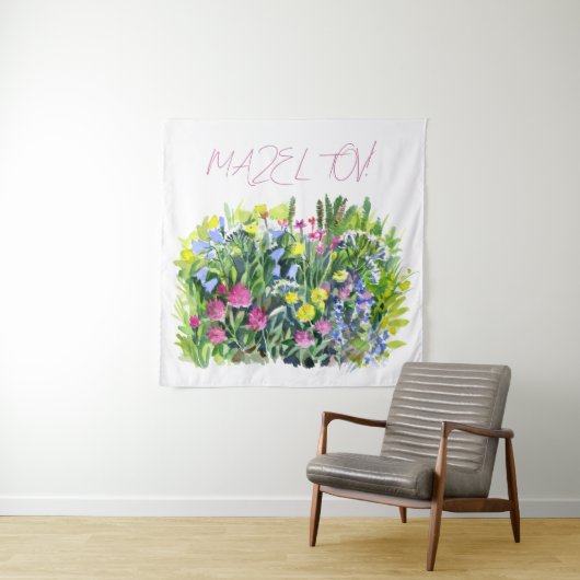 Tenture Carte postale de fleurs sauvages (En situation)