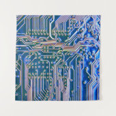 Tenture Carte routière, ordinateur, bleu, condensateur, pu (Devant (Horizontal))