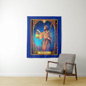 Tenture Carte Tarot Art Nouveau, Hermite (En situation)