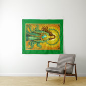 Tenture Carte Tarot Art Nouveau Le Monde (En situation (horizontale))