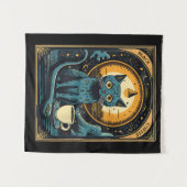 Tenture Carte Tarot de café noir Occulte (Devant (Horizontal))