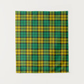 Tenture Carte Tartan Campbell Blackwatch jaune vert (Devant)