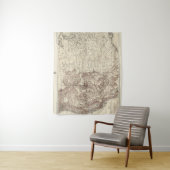 Tenture Carte topographique du fleuve Mississippi (En situation)