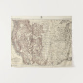 Tenture Carte topographique du fleuve Mississippi (Devant (Horizontal))