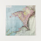 Tenture Carte vintage de l'Inde | 1877 (Devant (Horizontal))