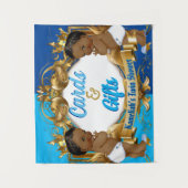 Tenture Cartes & Cadeaux Bleu | Bain de bébé jumeaux Royal (Devant)