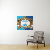 Tenture Cartes & Cadeaux Bleu | Bain de bébé jumeaux Royal (En situation (horizontale))