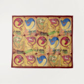 Tenture Cartes de cour allemandes drapeaux /Chiens, Cerfs, (Devant (Horizontal))