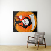 Tenture Carton de la Faucheuse (En situation (horizontale))