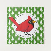 Tenture Cartoon Red Cardinal (Devant)