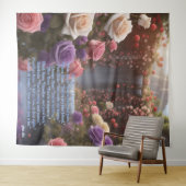 Tenture Cascade du Jardin rose La Floriographie Customisée (En situation (horizontale))