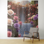 Tenture Cascade du Jardin rose La Floriographie Customisée (En situation)