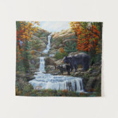 Tenture Cascade Mère et Cube Ours Noir (Devant (Horizontal))