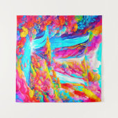 Tenture Cascades d'Imaginaire vibrantes dans un cadre de c (Devant (Horizontal))