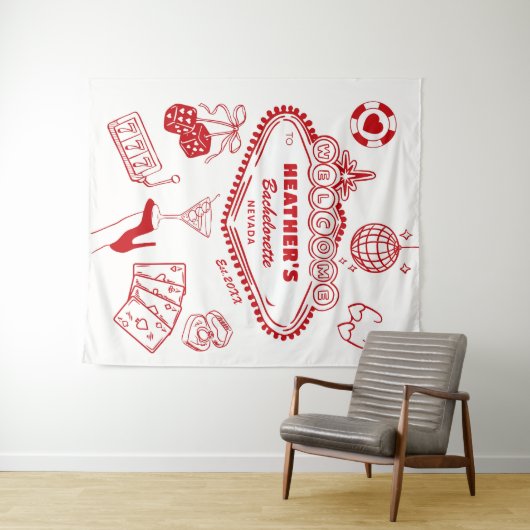 Tenture Casino Las Vegas Bachelorette Party Banner (En situation (horizontale))