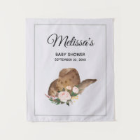 Casquette Brown Cowgirl avec fleurs roses