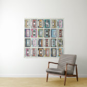 Tenture Cassette de musique rétro : Icône nostalgique (En situation (horizontale))