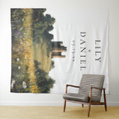 Tenture Castle Wildflowers Wedding Photo Backdrop (En situation (horizontale))