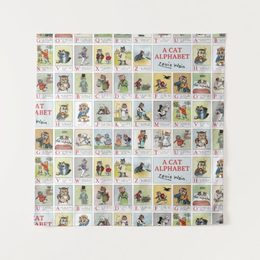 Tenture Cat Alphabet, Louis Wain (Devant)