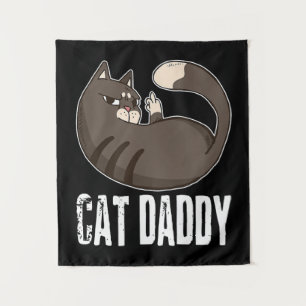 Tenture Cat Daddy Funny Amoureux des chats Pour Fête des