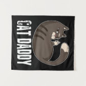 Tenture Cat Daddy | Funny Amoureux des chats Pour Fête des (Devant (Horizontal))