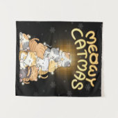 Tenture Cat de Noël (Devant (Horizontal))