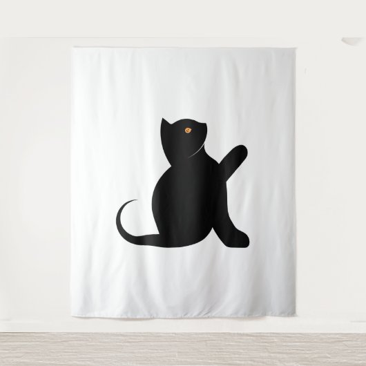 Tenture Cat dit bonjour (Devant)
