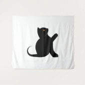 Tenture Cat dit bonjour (Devant (Horizontal))