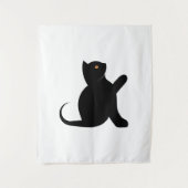 Tenture Cat dit bonjour (Devant)