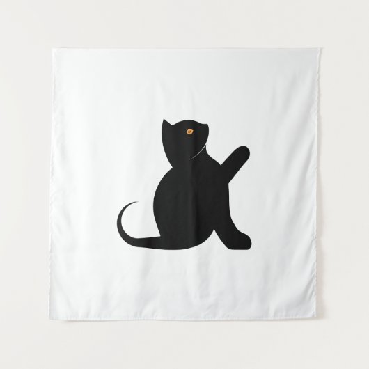 Tenture Cat dit bonjour (Devant)